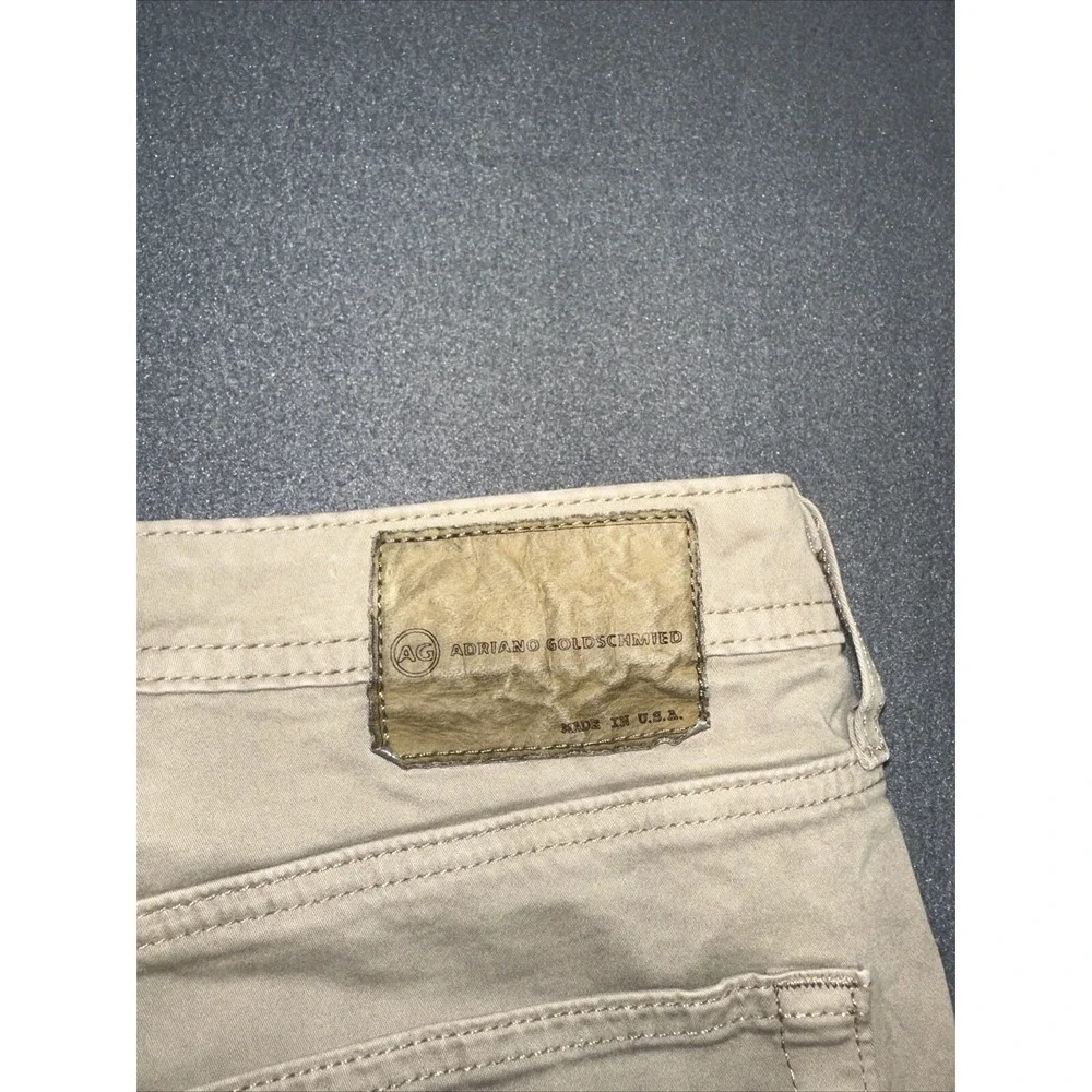 Adriano Goldschmied Pants Mens 36x34 Tan The Protege Chino Straight Leg AG